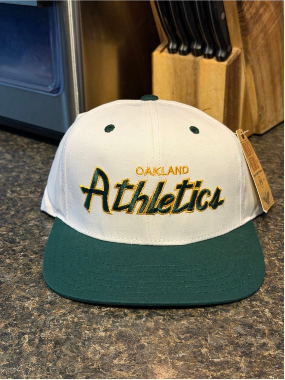 OAKLAND A'S ATHLETICS MLB SNAPBACK HAT VINTAGE AMERICAN NEEDLE 2 TONE CAP NEW